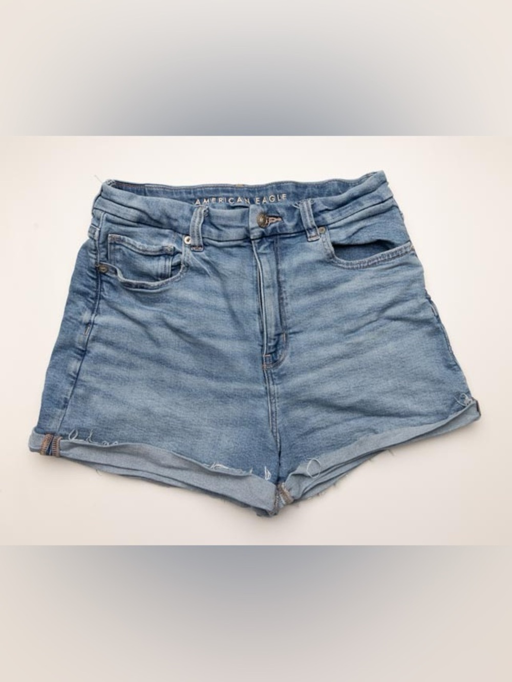 American Eagle Outfitters Light Wash High-Rise Denim Shorts